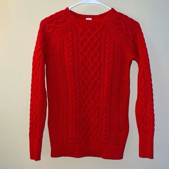 GAP Cable Knit Red Sweater- Size: X-Small - Picture 2 of 4